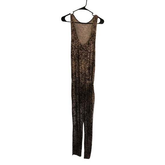 Sofia Vergara Romper Women's Size Small Brown Leopard Print Stretch Sofia Jeans - Picture 1 of 6